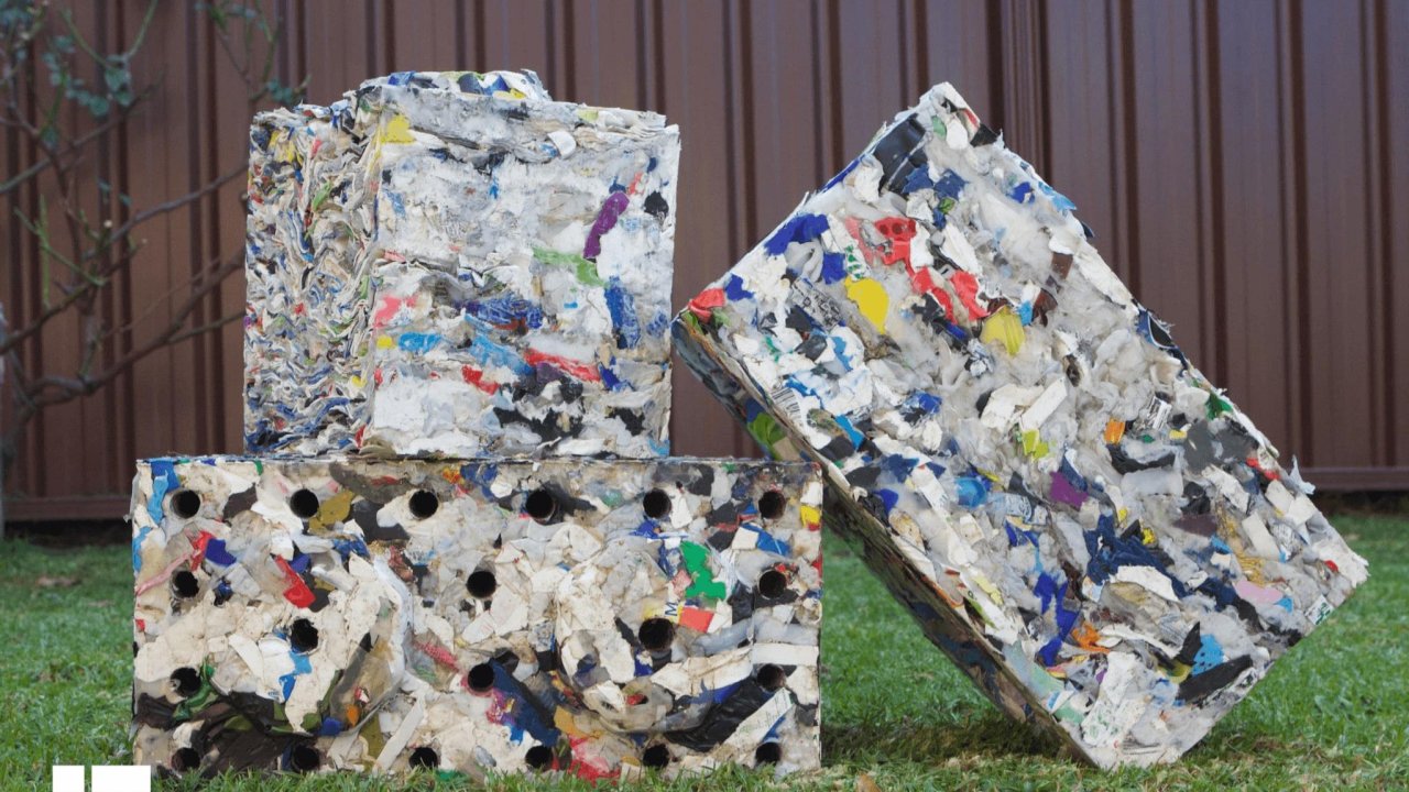 L.A. Startup Turns Tons of Non-Recyclable Plastics Into Building Blocks For Construction