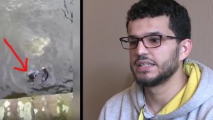 Refugiado sirio salva la vida en Amsterdam a persona que cae al agua