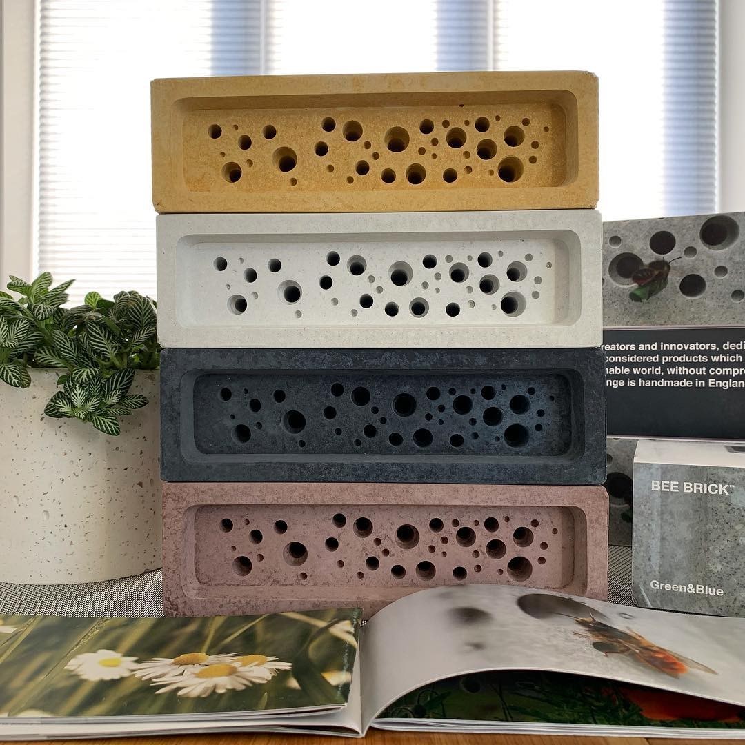 The Bee Brick and other bee homes from Green&Blue are both functional and beautiful, which is a rare thing for a construction material, but to also be able to contribute to helping the survival of native bees is the cherry on top.